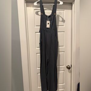Relaxed Dark Gray Women's Overalls Jumpsuit